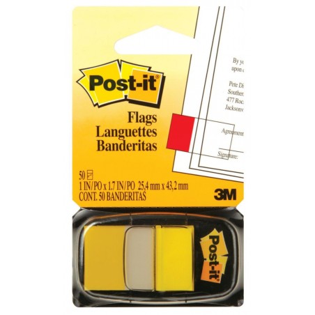 Zakładki Indeksujące Post-It 25X43Mm Żółte 680-5 50Sztuk 3M-Uu008015081