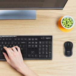 Klawiatura Membranowa Logitech Mk270 920-004508 (Usb (Radio 2.4 Ghz)  Kolor Czarny)
