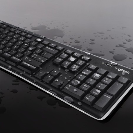 Klawiatura Membranowa Logitech Mk270 920-004508 (Usb (Radio 2.4 Ghz)  Kolor Czarny)