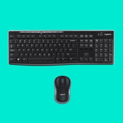 Klawiatura Membranowa Logitech Mk270 920-004508 (Usb (Radio 2.4 Ghz)  Kolor Czarny)