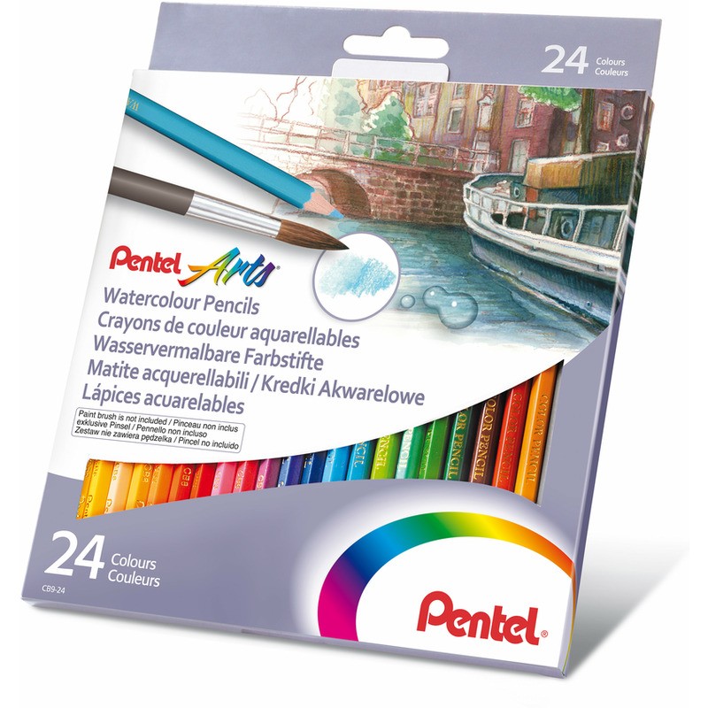 Kredki Akwarelowe Pentel 24 Kolory