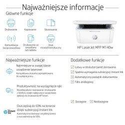 Urządzenie Wielof. Hp Laserjet M140W 7Md72F Mfp
