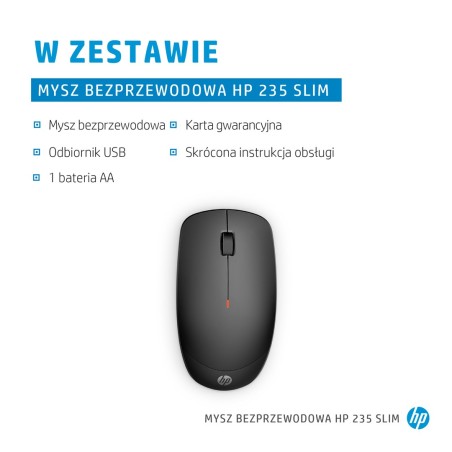 Hp Mysz 235 Slim Bezprzewodowa 4E407Ut