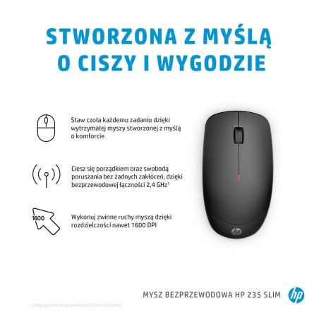Hp Mysz 235 Slim Bezprzewodowa 4E407Ut
