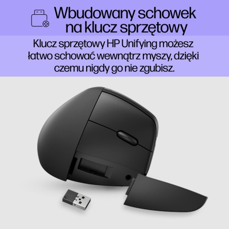 Mysz Hp 920 Ergonomic Vertical Mouse Black Bezprzewodowa Czarna