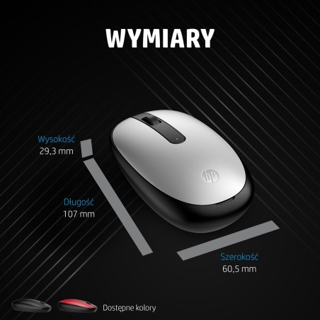 Mysz Hp 240 Empire Red Bluetooth Mouse Bezprzewodowa Czerwono-Czarna 43N05Aa
