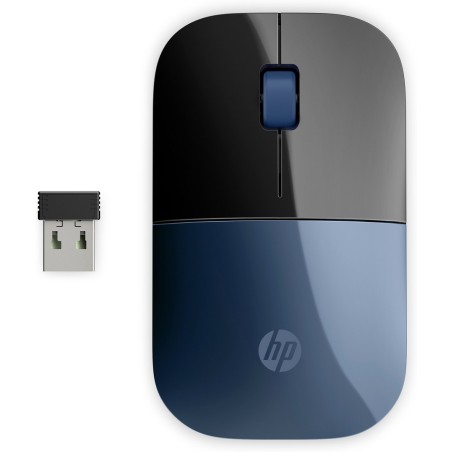 Mysz Hp Z3700 Wireless Mouse Lumiere Blue Bezprzewodowa Czarno-Niebieska 7Uh88Aa