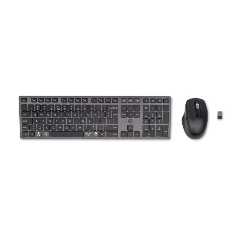 Zestaw Klawiatura + Mysz Hp 720 Multi-Device Rechargeable Wireless Keyboard And Mouse Combo Bezprzewodowe Z Akumulatorem Czarne 