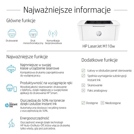 Drukarka Hp Laserjet Pro M110W