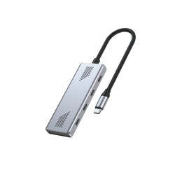 Gembird 4-Portowy Hub Usb-C 3.2 (Gen 2) Typu C Szary