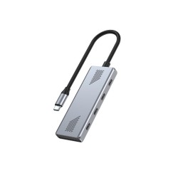 Gembird 4-Portowy Hub Usb-C 3.2 (Gen 2) Typu C Szary