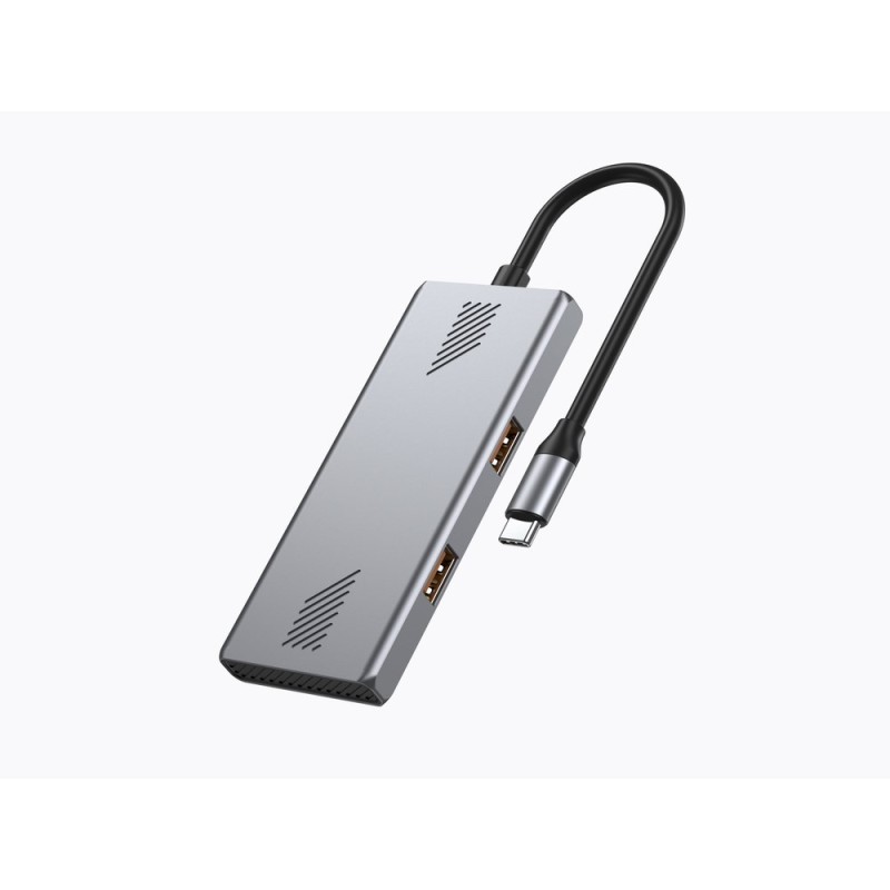 Gembird 4-Portowy Hub Usb 3.2 (Gen 2) Typu C Z 4 Portami A + C Szary
