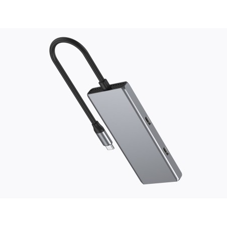 Gembird 4-Portowy Hub Usb 3.2 (Gen 2) Typu C Z 4 Portami A + C Szary