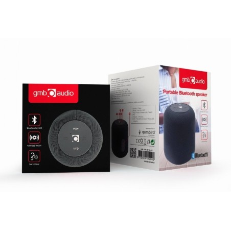 Gembird Przenośny Głośnik Bluetooth Spk-Bt-15-Bk Rms 5W, Wbudowany Mikrofon, Kolor Czarny, Usb, Aux, Microsd