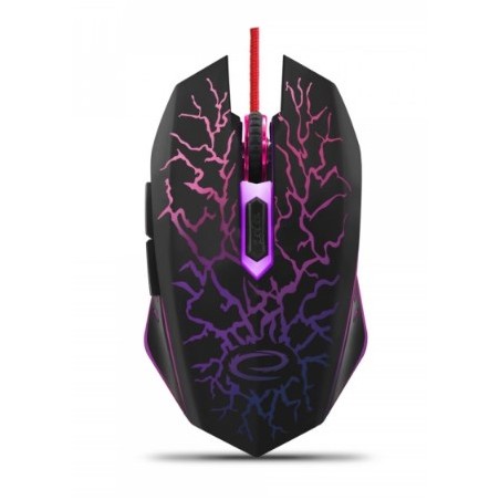Mysz Esperanza Lightning Egm211R (Optyczna  2400 Dpi  Kolor Czarny)