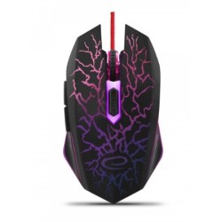 Mysz Esperanza Lightning Egm211R (Optyczna  2400 Dpi  Kolor Czarny)