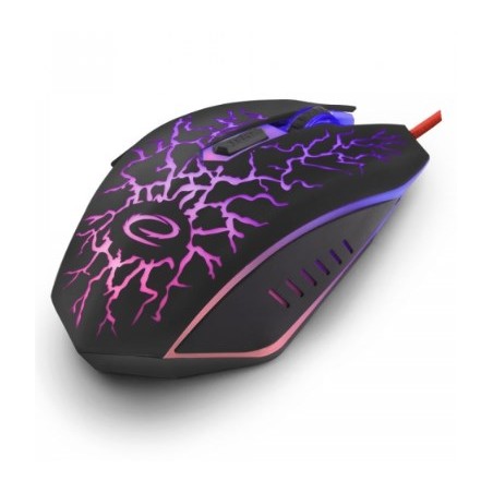 Mysz Esperanza Lightning Egm211R (Optyczna  2400 Dpi  Kolor Czarny)