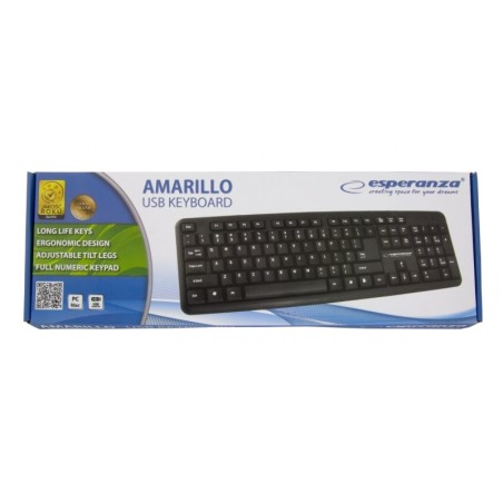 Klawiatura Membranowa Esperanza Amarillo Ek134 (Usb 2.0  (Eu)  Kolor Czarny)