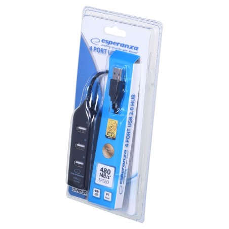 Hub Esperanza Ea116 (4X Usb 2.0  Kolor Czarny)