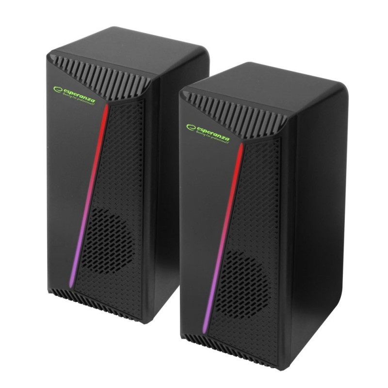 Esperanza Głośniki 2.0 Usb Led Rainbow Nortec Egs106