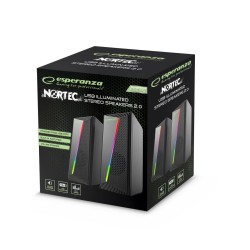 Esperanza Głośniki 2.0 Usb Led Rainbow Nortec Egs106