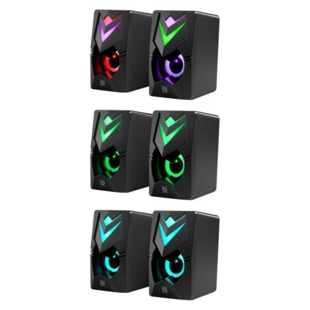 Defender Glosniki Pc J4 2.0 6W Led Usb Czarne 65964