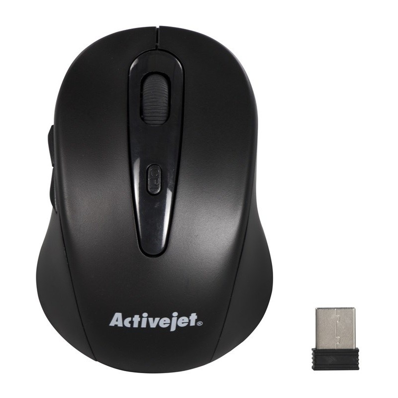 Activejet Amy-213 Mysz Bezprzewodowa Usb (Optyczna  1600 Dpi  Kolor Czarny)