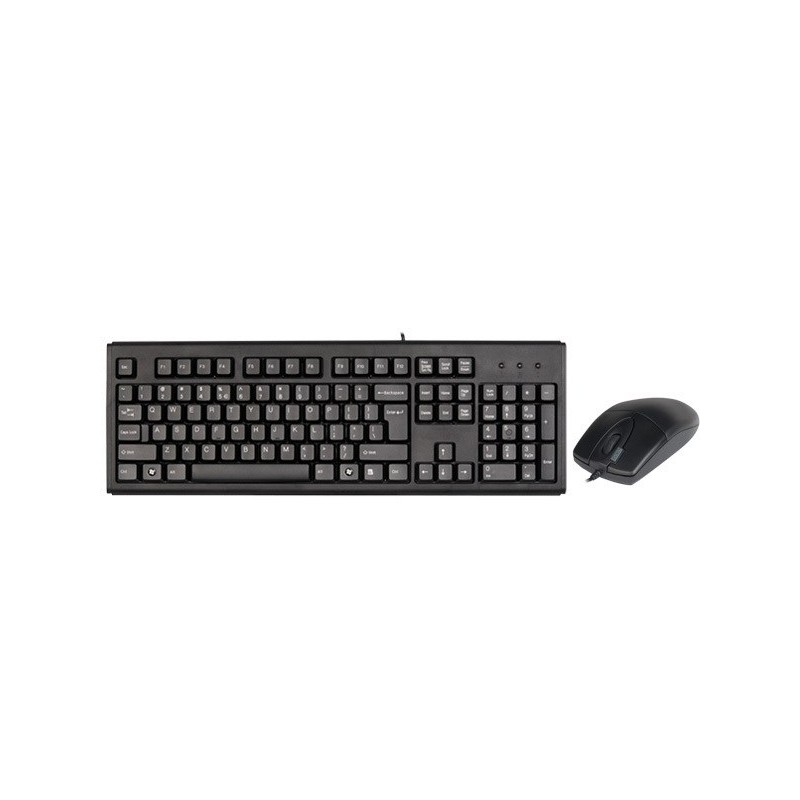 Klawiatura, Zestaw Klawiatura + Mysz Membranowa A4 Tech A4Tkla43774 (Usb 2.0  Kolor Czarny  Optyczna)