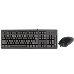 Klawiatura, Zestaw Klawiatura + Mysz Membranowa A4 Tech A4Tkla43774 (Usb 2.0  Kolor Czarny  Optyczna)