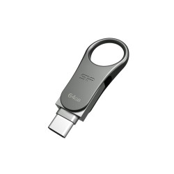 Pendrive Silicon Power Mobile C80 64Gb Dual Usb 3.1/Type-C Silver (Sp064Gbuc3C80V1S)