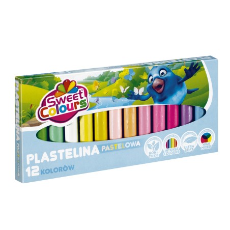 Plastelina Pastelowa 12 Kolorów Sweet Colours 92465 Koma-Plast