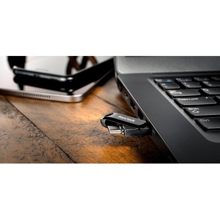 Pendrive Sandisk Ultra Dual Go Sdddc3-064G-G46 (64Gb  Usb 3.0, Usb-C  Kolor Czarny)