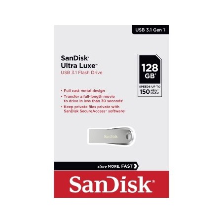 Pendrive Sandisk Ultra Lux Sdcz74-128G-G46 (128Gb  Usb 3.0  Kolor Srebrny)