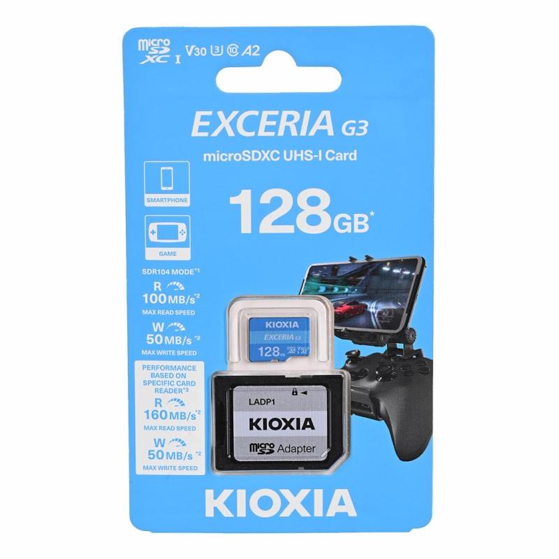 Kioxia Exceria Plus 128Gb Microsd G2 Uhs I U3 V30 With Adapter