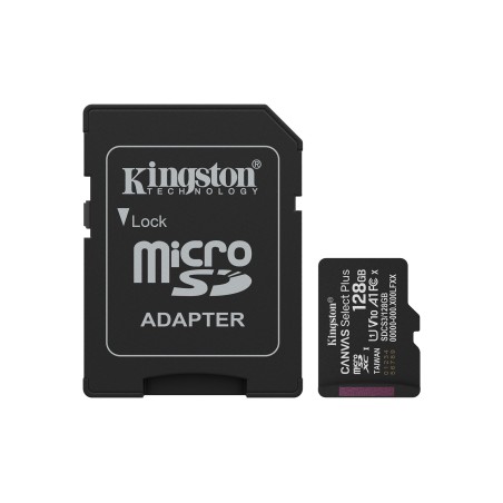 Kingston Microsdxc 128Gb Canvas Select Plus 3 + Adp
