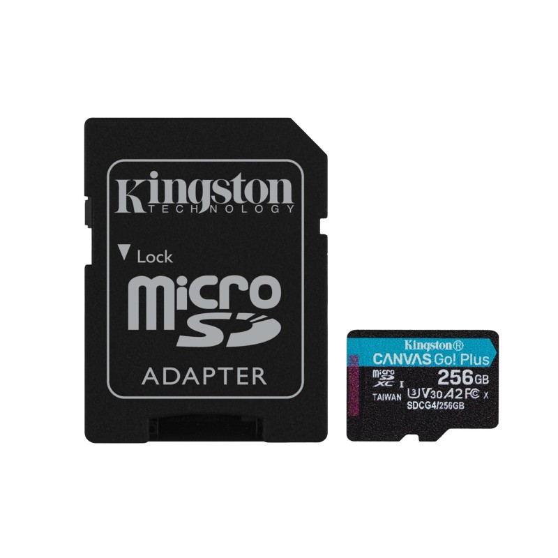 Kingston Microsdxc Canvas Go Plus 256Gb + Adapter