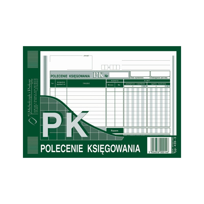 Polecenie Księgowania A5 (Offset)