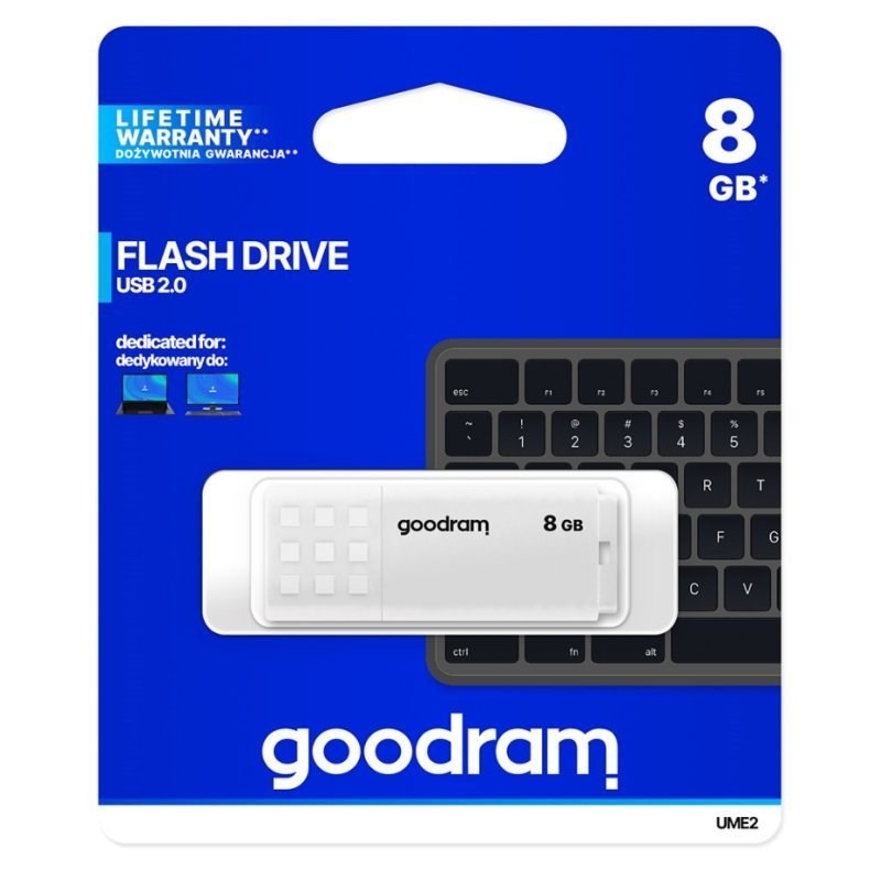 Pendrive Goodram Ume2 Ume2-0080W0R11 (8Gb  Usb 2.0  Kolor Biały)