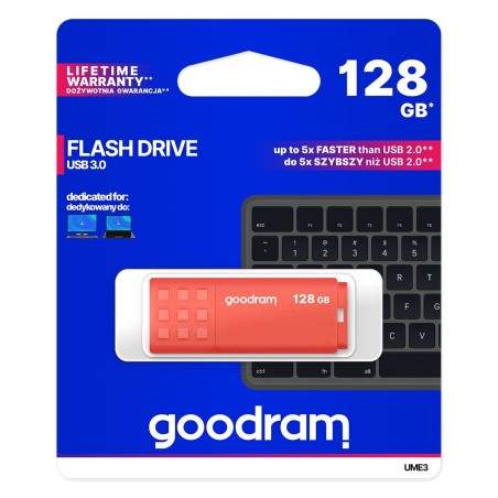 Goodram Flashdrive 128Gb Ume3 Usb 3.0 Orange