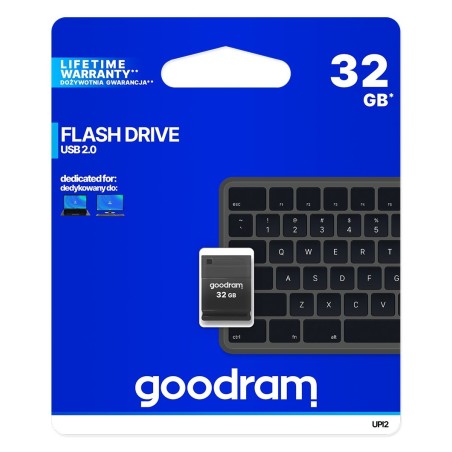 Pendrive Goodram Piccolo Upi2-0320K0R11 (32Gb  Usb 2.0  Kolor Czarny)