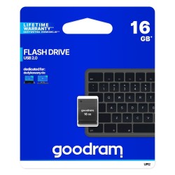 Pendrive Goodram Piccolo Upi2-0160K0R11 (16Gb  Usb 2.0  Kolor Czarny)