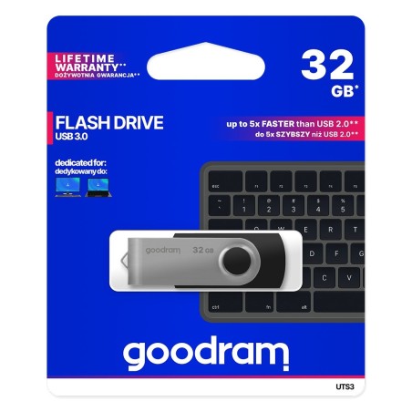 Pendrive Goodram Twister Uts3-0320K0R11 (32Gb  Usb 3.0  Kolor Czarny)