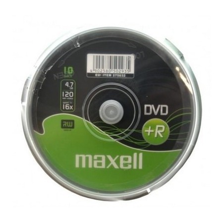 Maxell Płyta Dvd+R 4,7 Gb, Prędkość Zapisu 16X, 10 Szt. W Opakowaniu Spindel, Najlepsze Do Archiwizacji