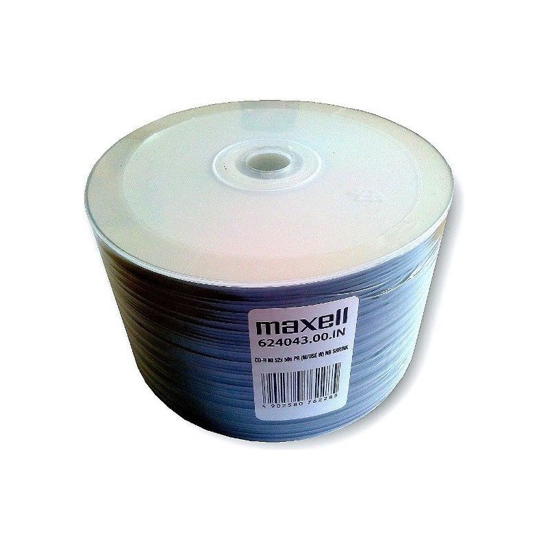 Maxell Cd-R 700Mb, 50 Szt. W Opakowaniu Shrink, Prędkość Zapisu 52X, 80 Min. Płyty Wysokiej Jakości Z Możliwością Nadruku, Żywe 
