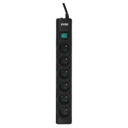 Listwa Przeciwprzepięciowa Ever Optima 1,5M (6 X Ute  10 A  Kolor Czarny) (T/Lz08-Opt015/0000)