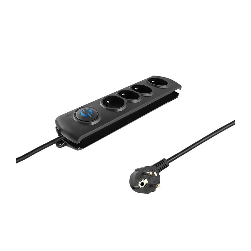 Listwa Zasilająca Qoltec 50104 (1,5M  Kolor Czarny)