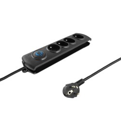 Listwa Zasilająca Qoltec 50104 (1,5M  Kolor Czarny)