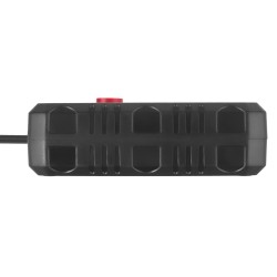 Maclean Listwa Zasilająca, Przedłużacz 2 Gniazda + 3Xusb, 110-240V Ac 50/60Hz, 2.1A Max 2500W, 1.5M, Czarna Mce387 B