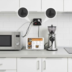 Maclean Listwa Zasilająca, Przedłużacz 2 Gniazda + 3Xusb, 110-240V Ac 50/60Hz, 2.1A Max 2500W, 1.5M, Czarna Mce387 B