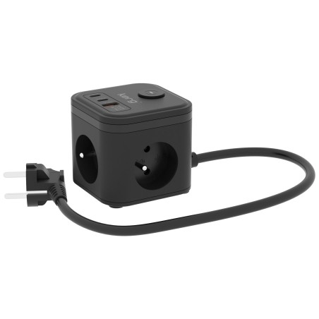 Kerg Smart – Kostka Zasilająca 3-Gniazdowa + Szybka Ładowarka Usb-A+Usb-C 1,5M 3×1,5Mm2 H05Vv-F 16A/250V~